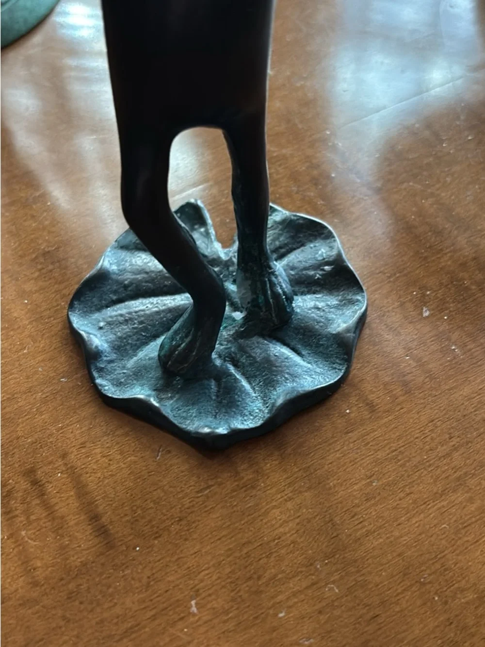 Artful Frog Candle Holder in Dark Bronze Finish